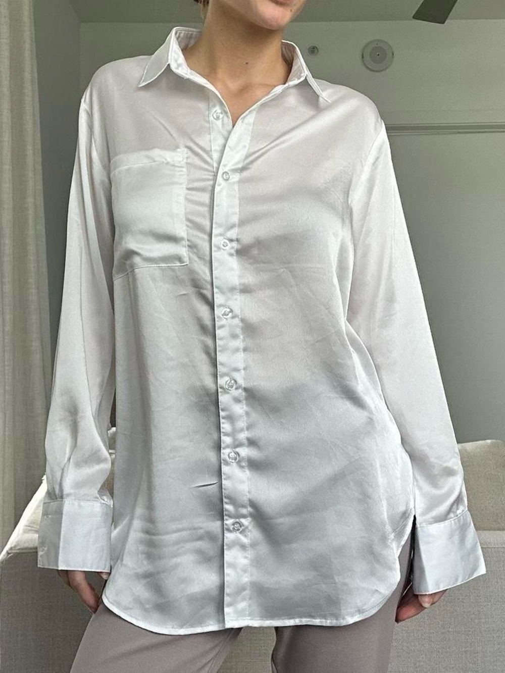 Nasty Gal Oversized Button Down Shirt